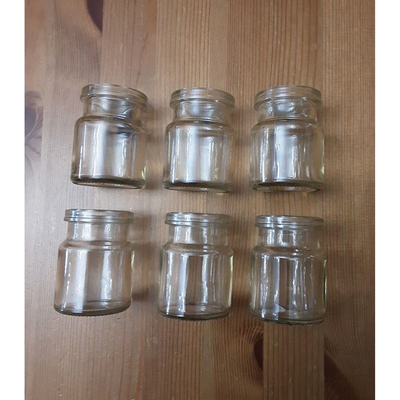6 Small Glass Jars - Picture 1 of 4